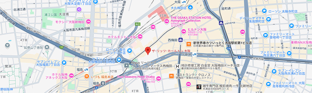 ザ・リッツ・カールトン大阪 アクセスマップ